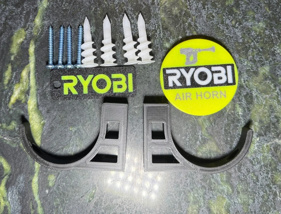 PARTS KIT for Ryobi Air Horn. Wall Mounts, Screws, Keychain, Soda Cap - Image 3 of 3