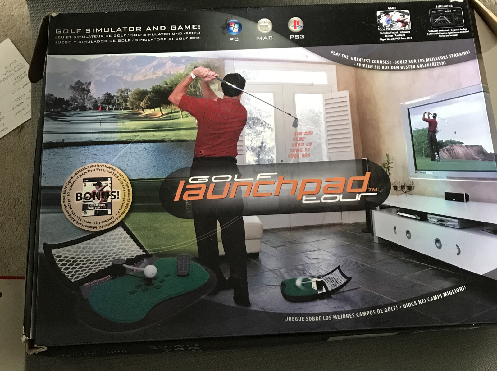 Golf Launchpad Tour Simulator PC PS3 MAC USB Electric Spin Tiger Woods PGA 10 eBay