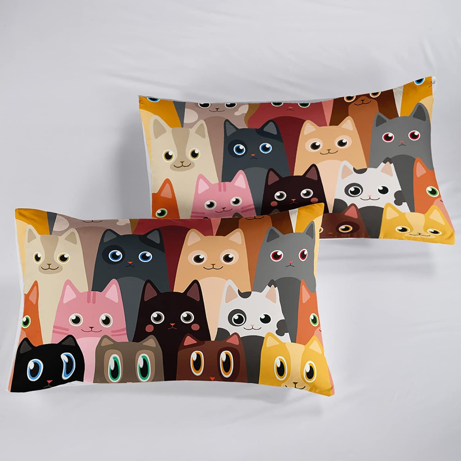 Cats Comforter Set Full Size Cartoon Bedding Sets Color Cute Cats Comforter 3 Pi eBay