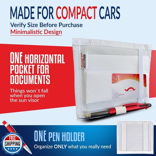 Fancy Mobility Mini Car Sun Visor Document Holder - Visor Accessories for Wom - Picture 2 of 5