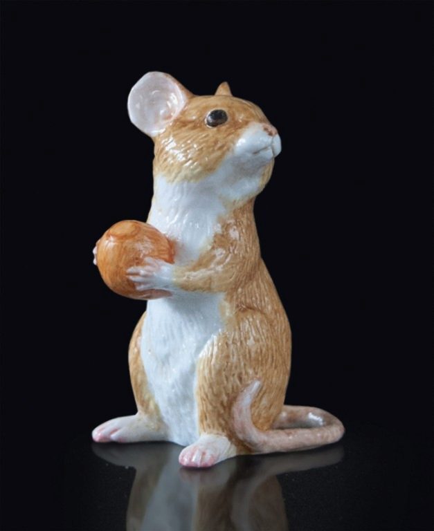 Mouse Hand Painted Fine Bone China Miniature Figurine