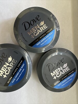 Dove Men+Care Ultra Hydra Cream Face, Hands & Body - 3 Pack - 2.53 FL oz each 