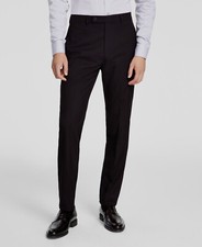 Calvin Klein Men's Red Check Slim-Fit Performance Dress Pants Size 34W 30L