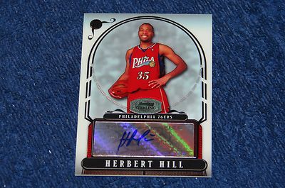 HERBERT HILL 76ERS PROVIDENCE 2007-08 BOWMAN STERLING AUTO RC (WB315)
