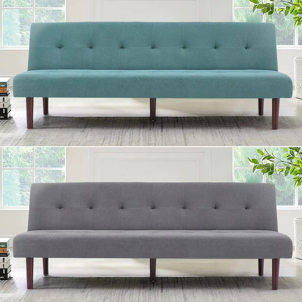 Convertible Fabric Sofa Bed 2 3 Seater Click Clack Recliner Sofabed Couch  Settee