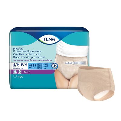 Tena ProSkin Maximum Absorbent Underwear, Small / Medium (BG/20)