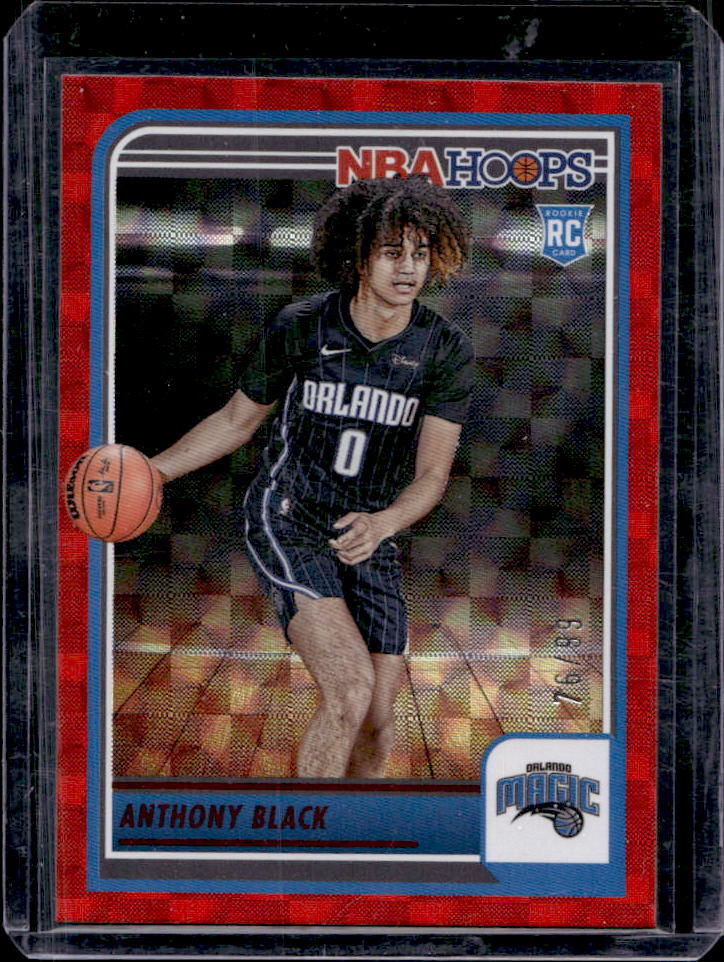 2023-24 Panini Hoops Anthony Black Hyper Red RC #76/99 #257 Magic