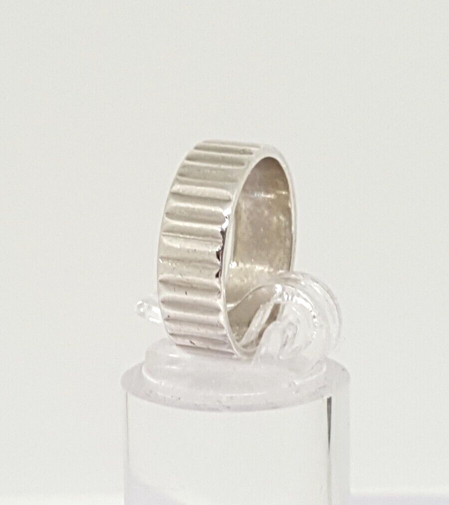Fabulous Solid Patterned Band Ring 925 Silver Siz… - image 8