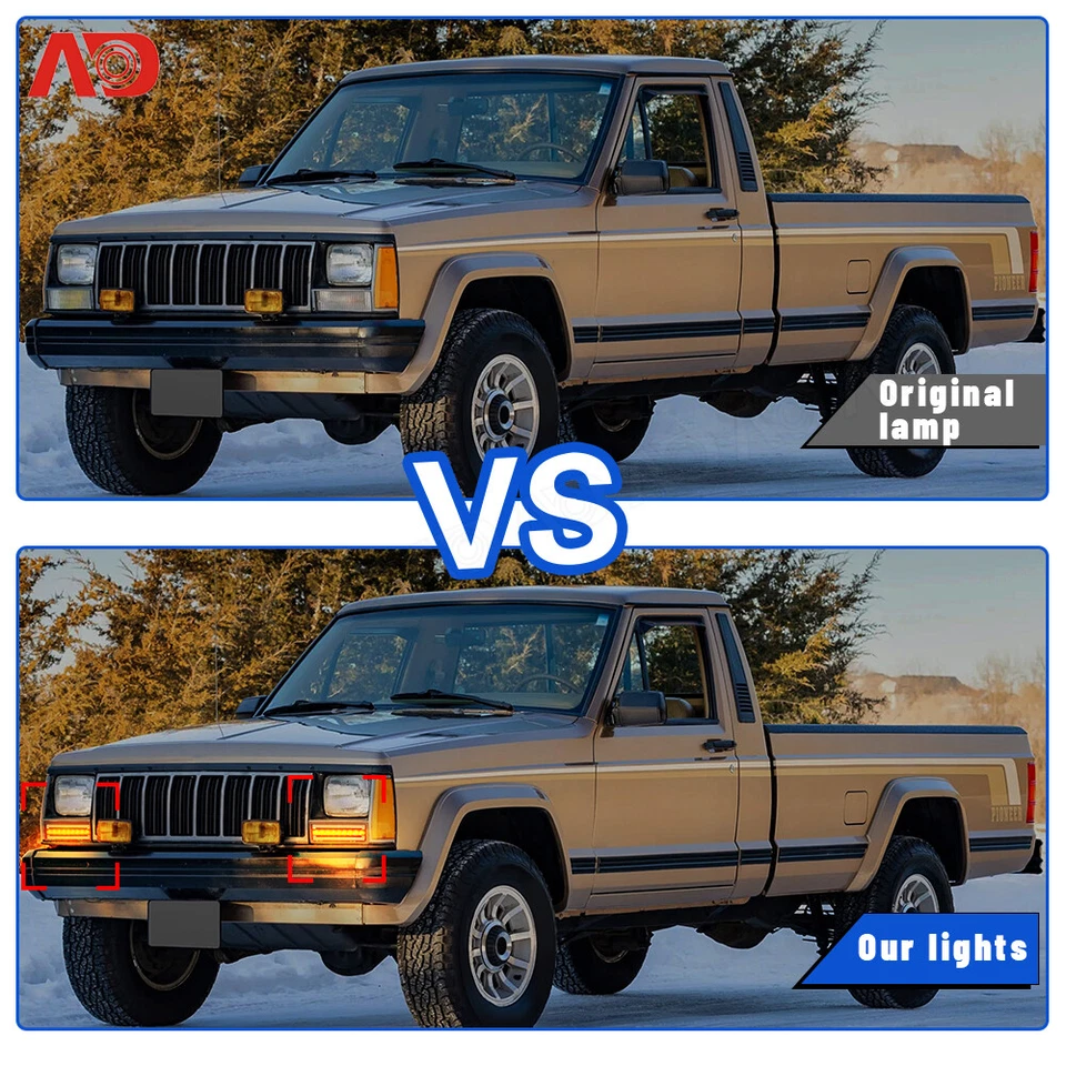 LED Turn Signal DRL Parking Corner Light for 1984-1996 Jeep Cherokee XJ Wagoneer - Image 4 of 4