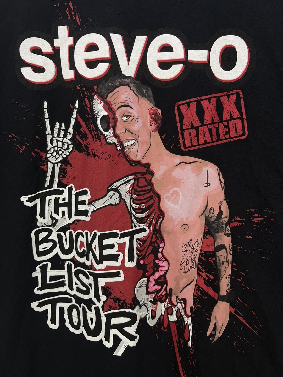 Steve-O Bucket List Tour XXX Rated T Shirt Sz XXL 2XL NEW NWD