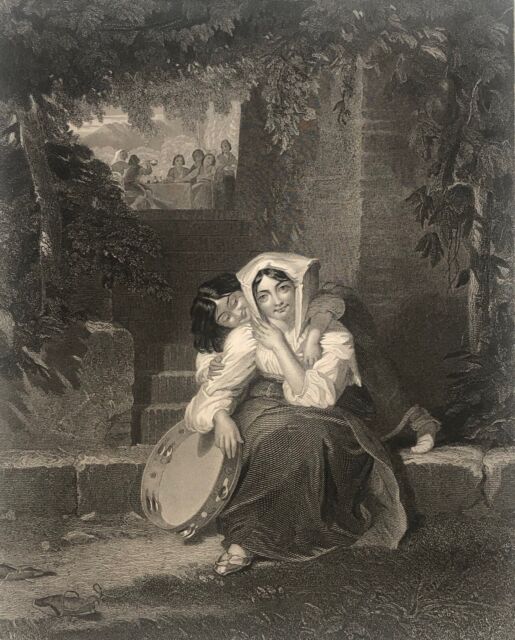 La Tambourine After Penry William Gravée Per C Rolls Towards 1840 La Tambourine After Penry William Gravée Per C Rolls Towards 1840