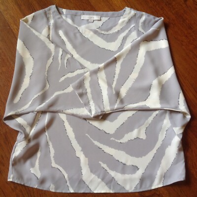 Chemisier Femme Ann Taylor Loft Imprimé Animal - Taille S, Coupe Boxy, Occasion