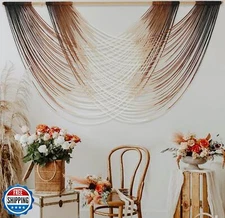 Jakalin Macrame Wall Hanging Dip Dyed Large Fiber Wall Art Macrame Wall Decor