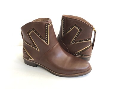 UGG LARS STUDDED MID BROWN CHELSEA ANKLE BOOTS US EU UK 