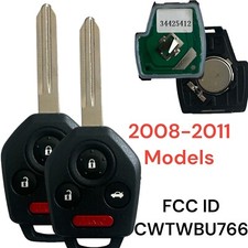 2 For Subaru Tribeca Legacy Outback 2008 2009 2010 Remote Key Fob Cwtwbu766 4d62