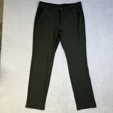 Bylt Pants Men's Large Olive Green Everyday Pant Stretch Slim Performance Chino