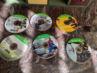 6 Different Xbox One Games: Ryse, Madden 19, NBA 16, Homefront, FIFA 15, NHL 15