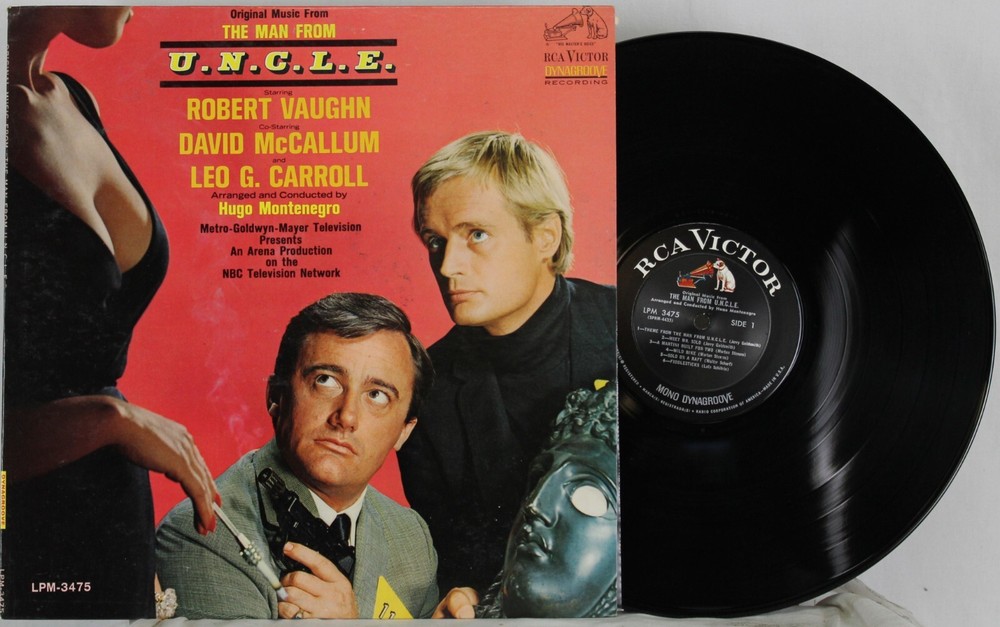 The Man from U.N.C.L.E. 2-Soundtrack Lot - RCA OST & Challengers Crescendo - Spy Music Mint Condition