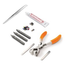 Ring Making Kit for Metal Stamping Birthstone Crystal Rings, DIY Jewelry Bundle