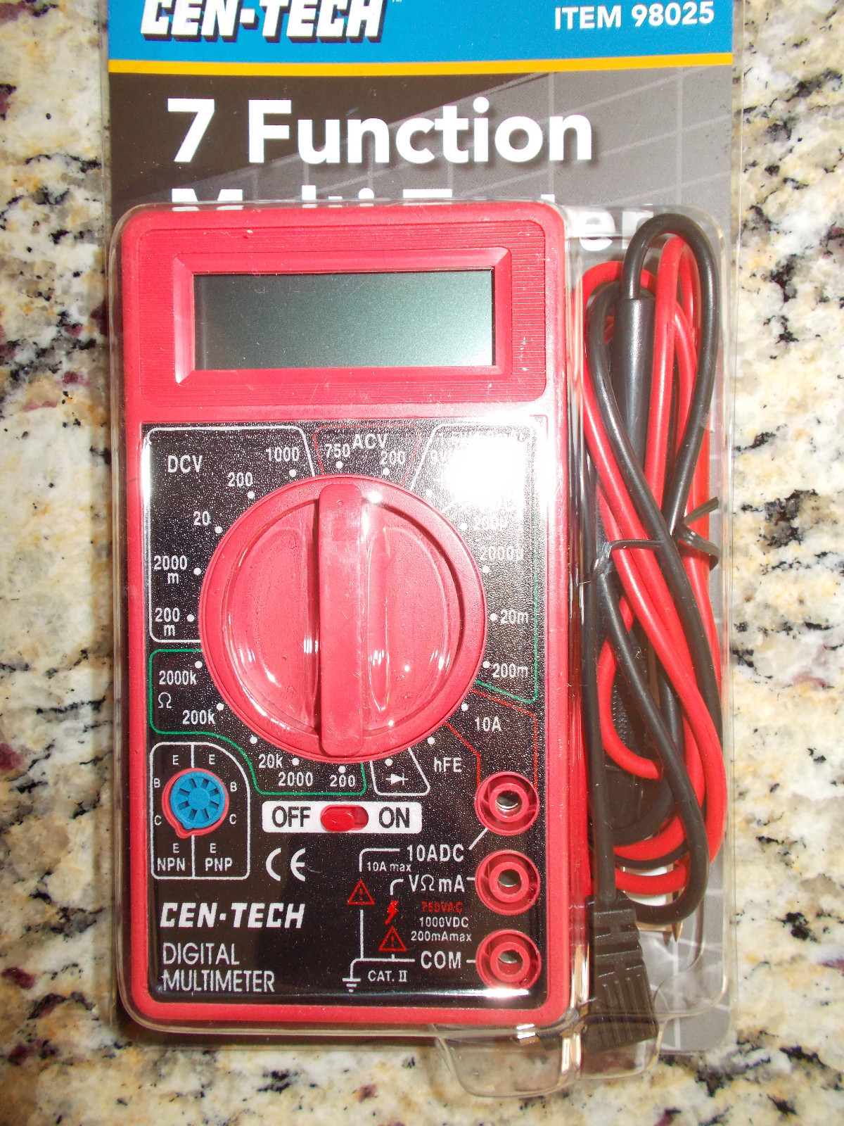 how to use cen-tech 7 function digital multimeter