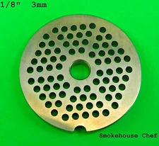 1/8" (3 mm) replacement plate for Chefs Choice meat grinder STAINLESS STEEL