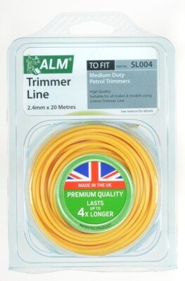 ALM Trimmer Freischneider mittelschwer Benzin Grasschneider Draht - gelb - 2,4 mm x 20 m