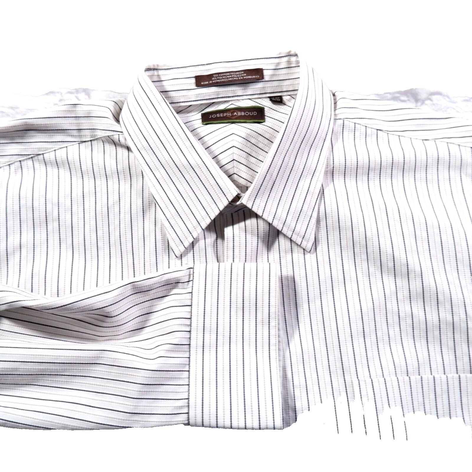 Camisas de vestir a rayas blancas Joseph Abboud para hombres