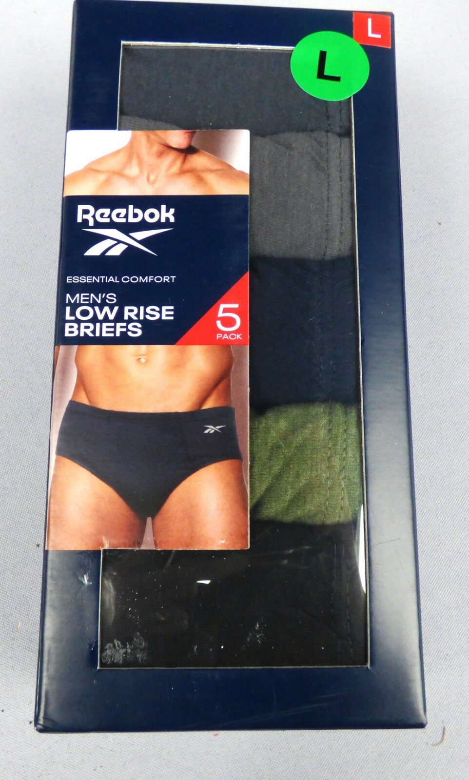 Reebok 5 Pack Mens Low Rise Briefs Men's Underwear Bikini Choose Size