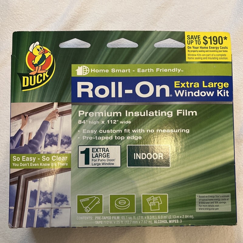 Duck Roll - On Window Kit 65.1 square feet Insulating Shrink Film