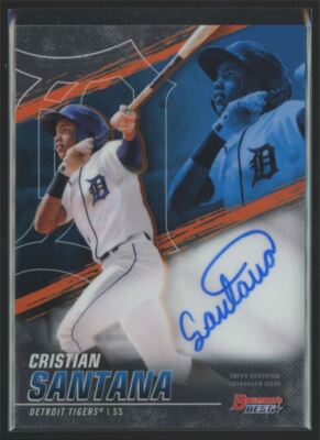 2021 Bowman's Best of 2021 Autographs Cristian Santana Auto Detroit Tigers