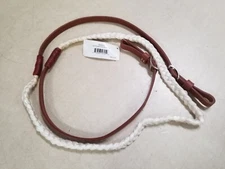 BR3RFB Martin Saddlery Hand Braided Rope Barrel Rein 3 Strand Flat Braided