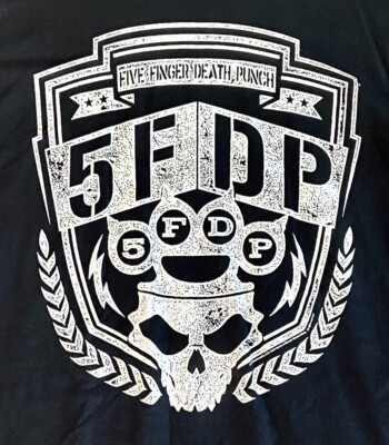 FFDP Five Finger Death Punch T Shirt Horror T Shirt Mens Medium Concert T Shirt