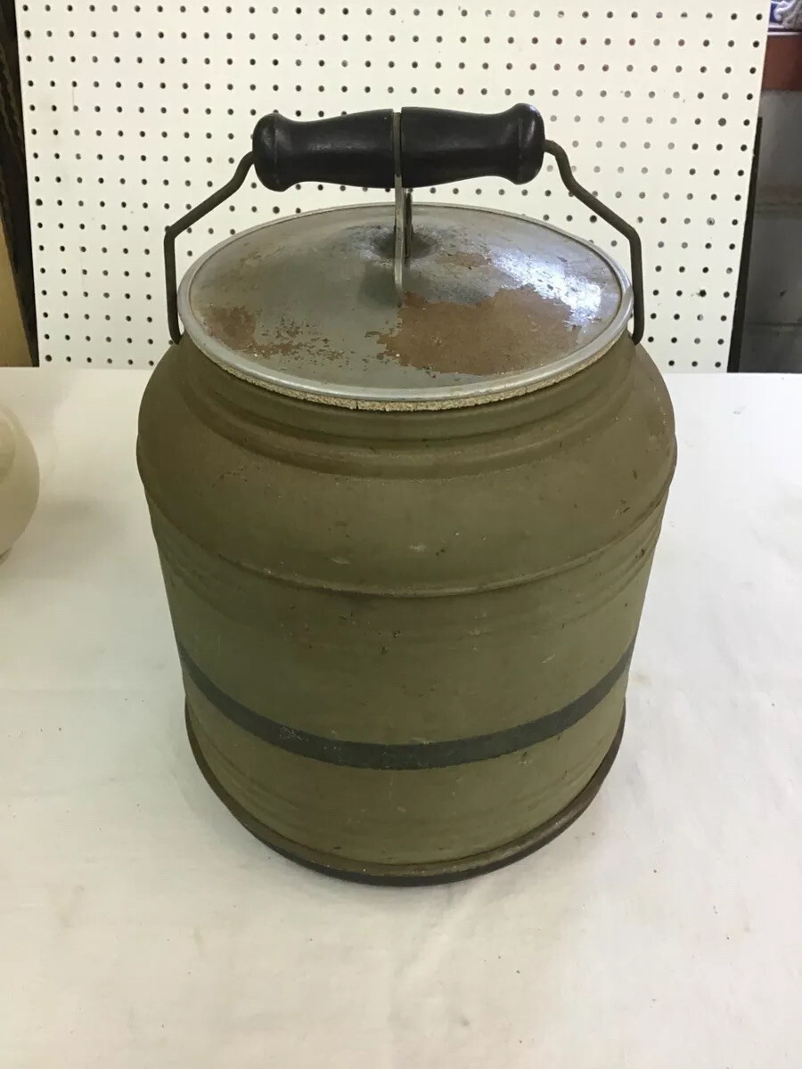 Vintage large Metal Water Cooler Ceramic lined. eBay