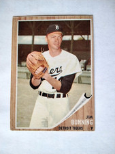 NICE VG.-EX. COND. 1962 TOPPS #460 JIM BUNNING BALL CARD