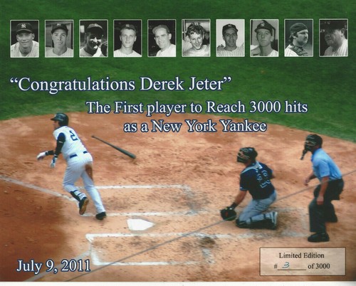 2011 NY Yankees Derek Jeter 3000 hit 