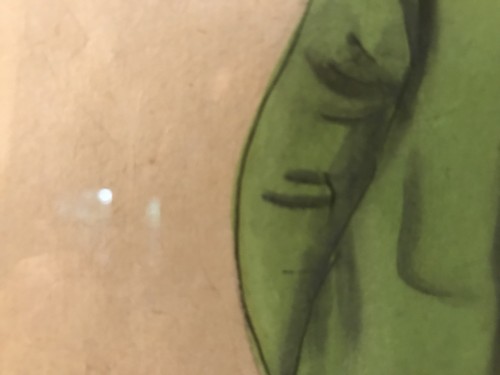 Vintage Original Communist Chinese Propaganda Art PAINTING Young Man Party Membe - Afbeelding 6 van 6