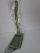 GREEN Rhinestone Crystal Bling Vertical ID Badge Holder Lanyard