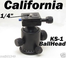 Professional Camera KS-1 Tripod Ballhead with Quick Release Plate Ball Head KS1