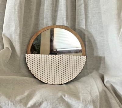 NEW Primitive's by Kathy Wall Sweater Mirror w/ Storage Pocket 