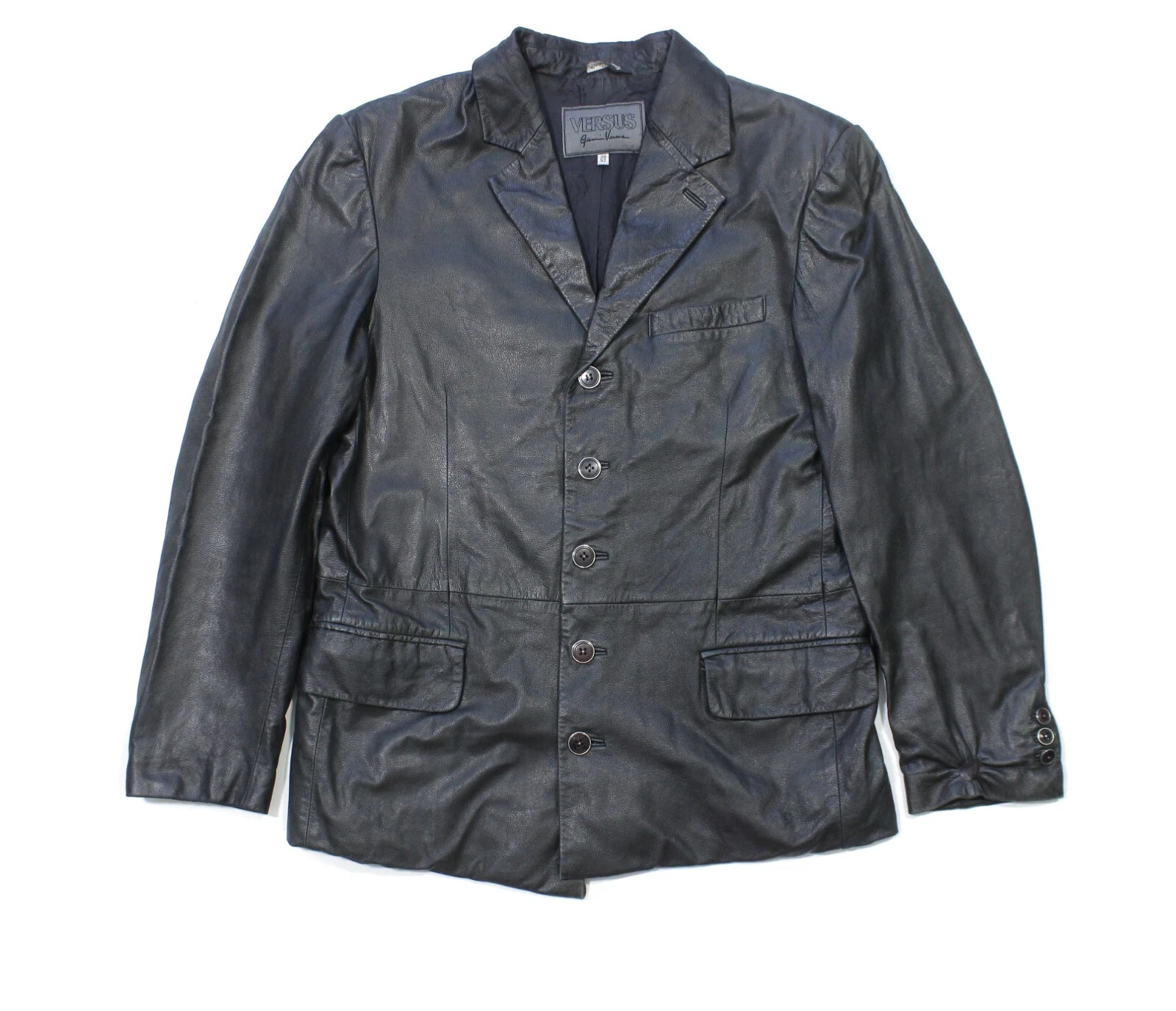 Versus Gianni Versace 90S Giacca in Pelle Vintage