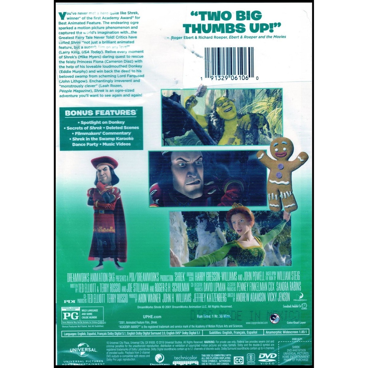 Shrek (NEW SEALED DVD) 191329061060|