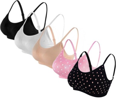 Super Comfort Sports Sleep Bras Removable Pads Bralette Yoga 5 Pack Medium GT061