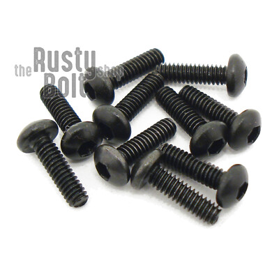 M2 x 7mm, Socket Button Head Screws, 10.9 Steel, Black Oxide
