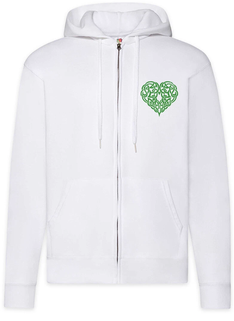 Celtic Heart Zipper Hoodie Celts Symbol Sign Knot Culture Tribal Tattoo