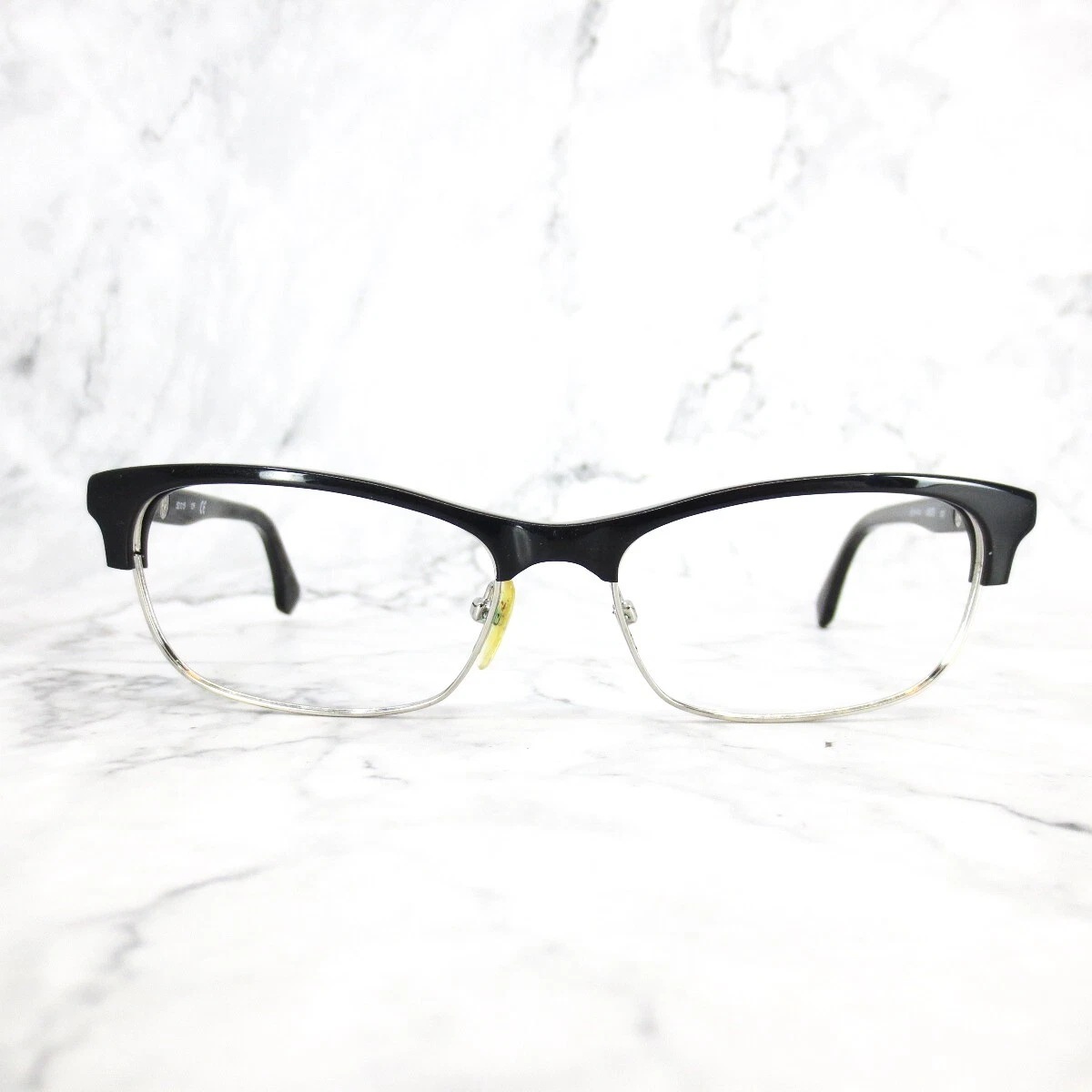 Calvin Klein CK5375 001 Eyeglasses Black Half Rim Cat Eye Frames 52 15 135