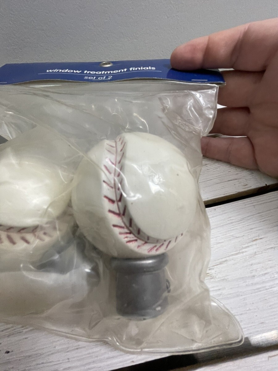 Baseball Curtain Rods Baseball Curtain Etsy