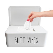 Flushable Baby Wipes Dispenser Bathroom Nursery Wipes Storage Holder