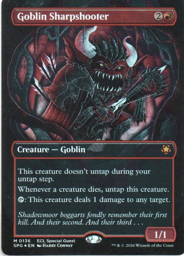 MTG: Special Guests: Foil Borderless Goblin Sharpshooter: LP Condition