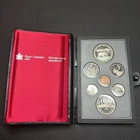 1985 Canadian 7 Seven Coin Proof Set W/ 50% Silver "Moose" Dollar W/ COA & Box