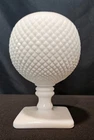 Westmoreland Milk Glass Ivy Ball Vase Vintage Mid Century Pedestal Hobnail
